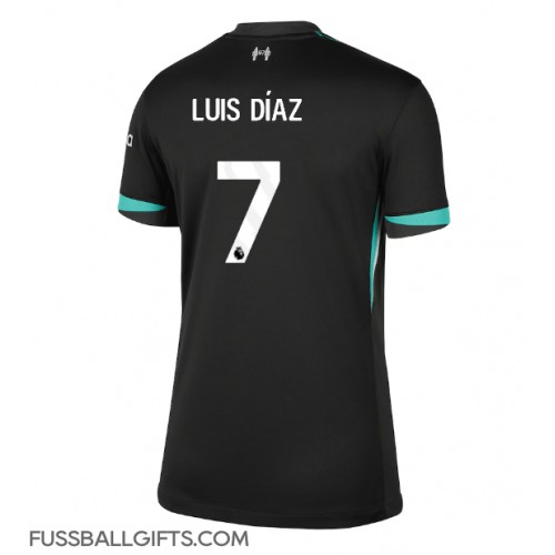 Liverpool Luis Diaz #7 Fußballbekleidung Auswärtstrikot Damen 2024-25 Kurzarm